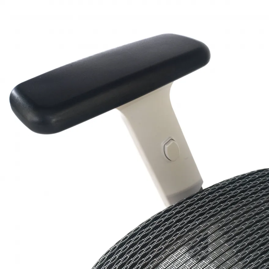 Sedia Ergonomica Ergocity white cuscino lombare, braccioli 3D