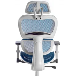 Sedia Ergonomica Ergocity white cuscino lombare, braccioli 3D