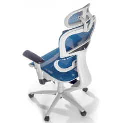 Sedia Ergonomica Ergocity white cuscino lombare, braccioli 3D