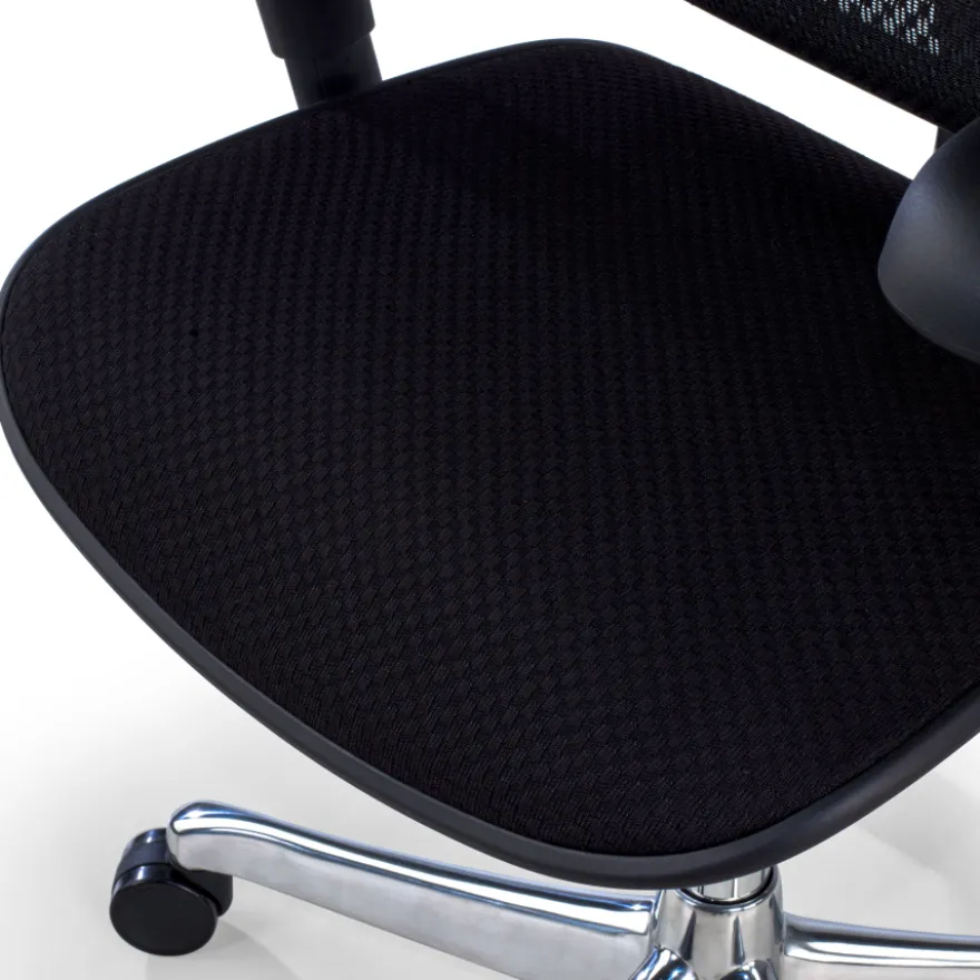 Sedia Ergonomica Ergohuman V2, seduta imbottita, struttura nera