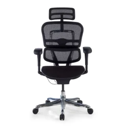 Sedia Ergonomica Ergohuman V2, seduta imbottita, struttura nera