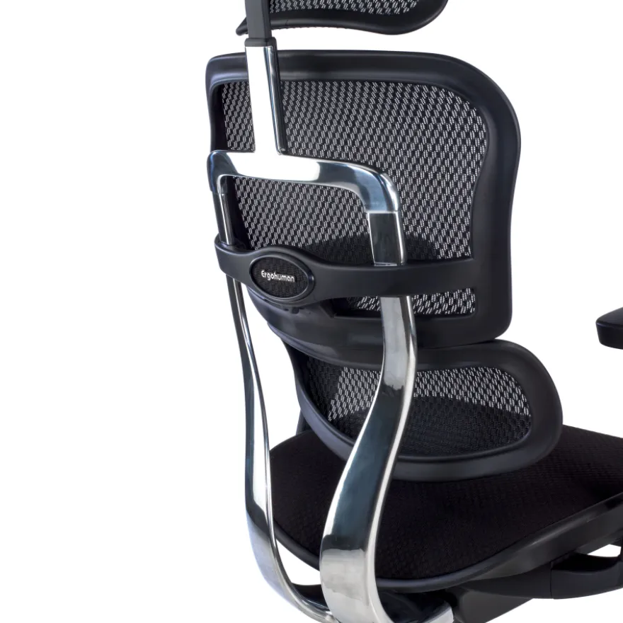 Sedia Ergonomica Ergohuman V2, seduta imbottita, struttura nera