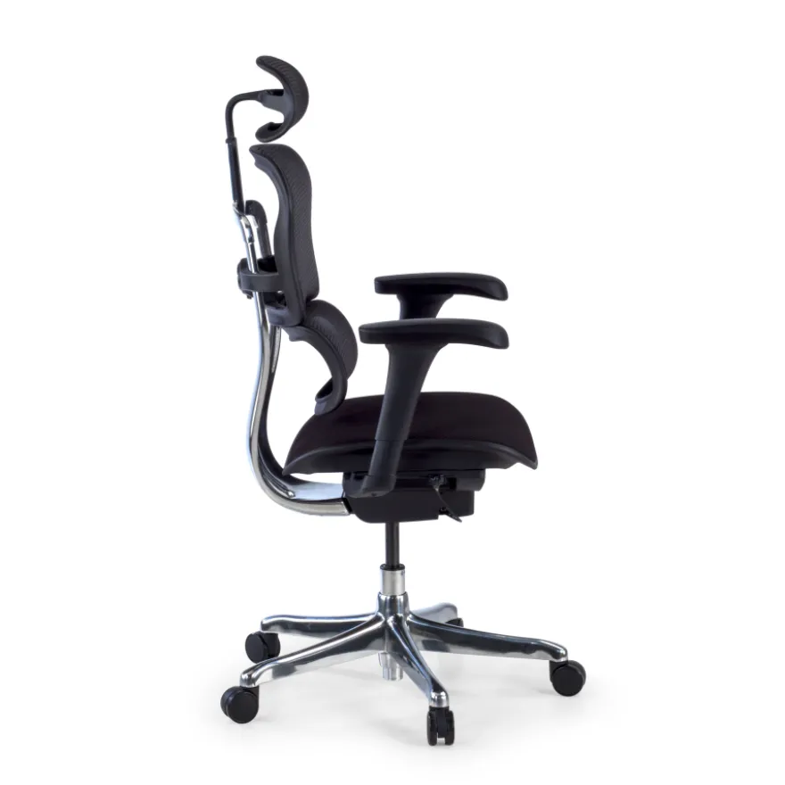 Sedia Ergonomica Ergohuman V2, seduta imbottita, struttura nera