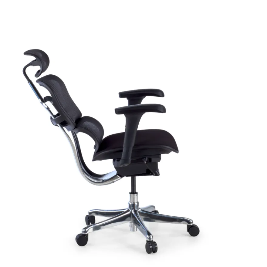 Sedia Ergonomica Ergohuman V2, seduta imbottita, struttura nera