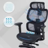 Sedia ergonomica Every, con poggiapiedi estraibile, rete