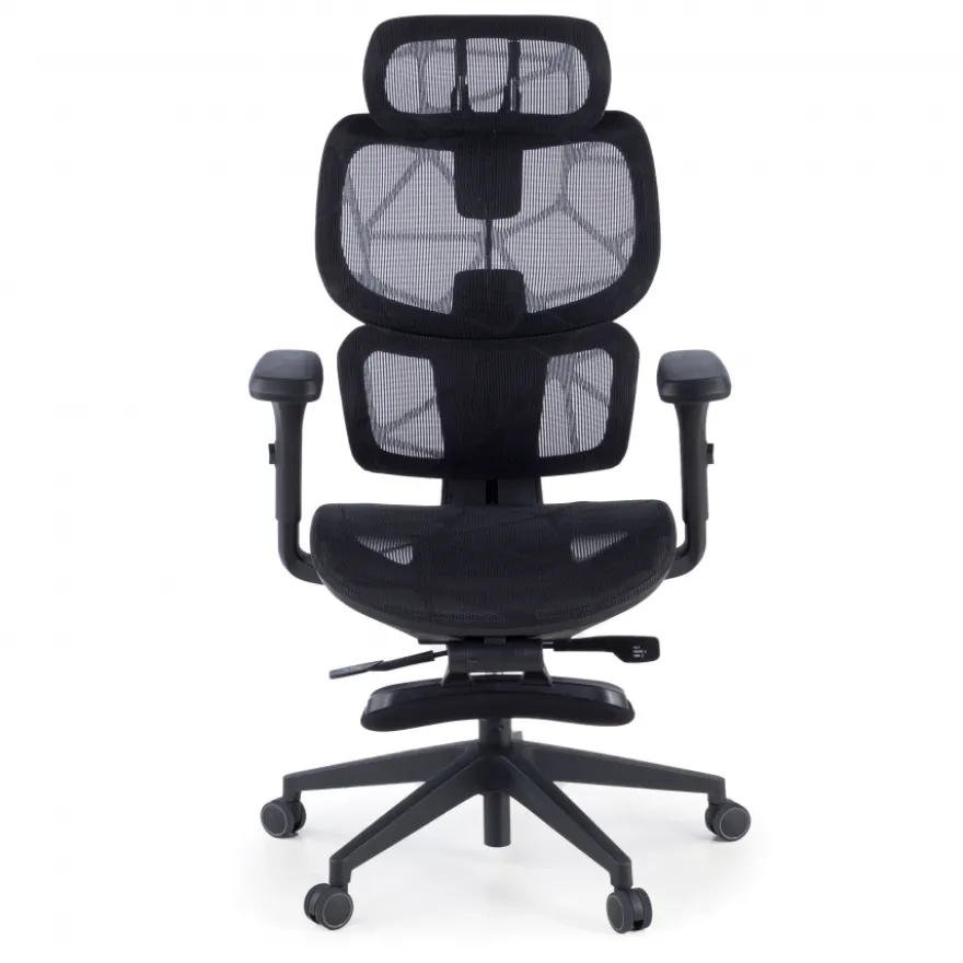 Sedia ergonomica Every, con poggiapiedi estraibile, rete
