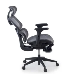 Sedia ergonomica Every, con poggiapiedi estraibile, rete
