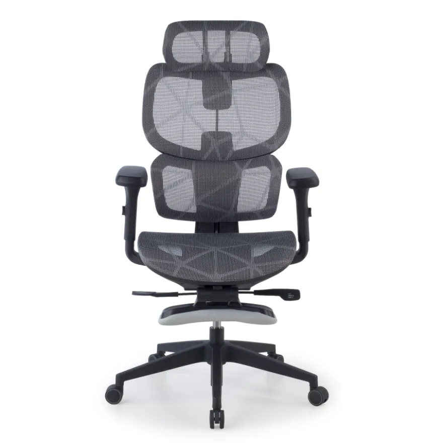 Sedia ergonomica Every, con poggiapiedi estraibile, rete