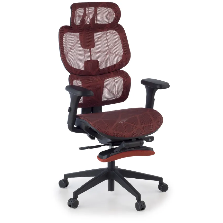 Sedia ergonomica Every, con poggiapiedi estraibile, rete