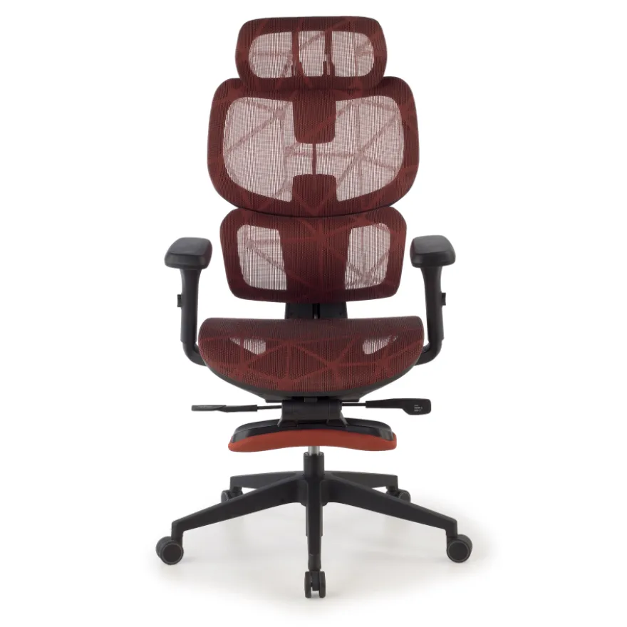 Sedia ergonomica Every, con poggiapiedi estraibile, rete