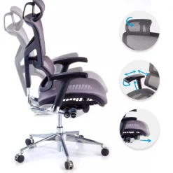 Sedia Ergonomica Next2, modello premium con poggiatesta