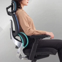 Sedia ergonomica ortopedica ZenPro, doppio schienale, struttura in alluminio