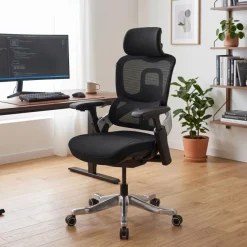 Sedia ergonomica ortopedica ZenPro, doppio schienale, struttura in alluminio