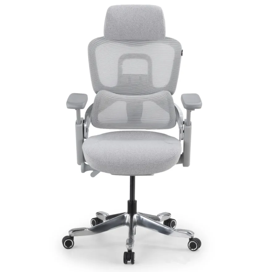 Sedia ergonomica ortopedica ZenPro, doppio schienale, struttura in alluminio