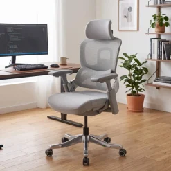 Sedia ergonomica ortopedica ZenPro, doppio schienale, struttura in alluminio
