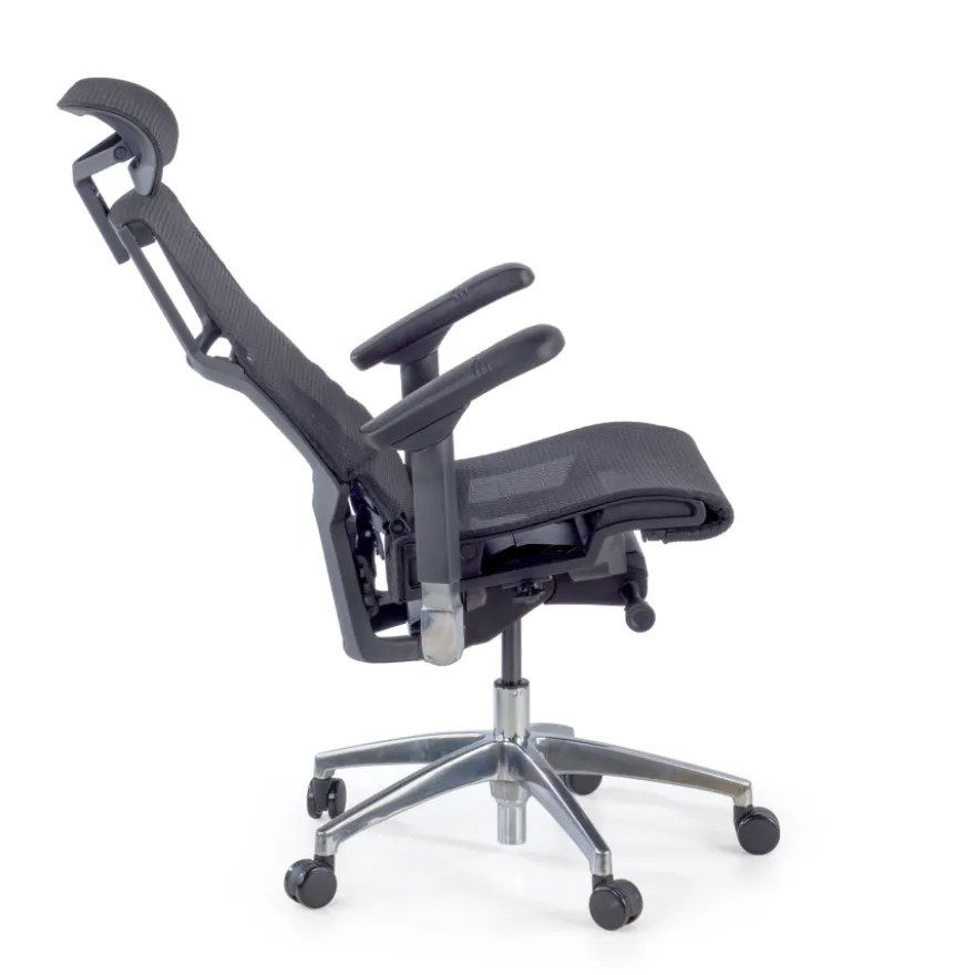 Sedia Ergonomica Pofit2, modello premium, struttura nera
