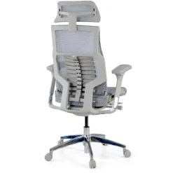 Sedia Ergonomica Pofit2, modello premium, struttura grigia