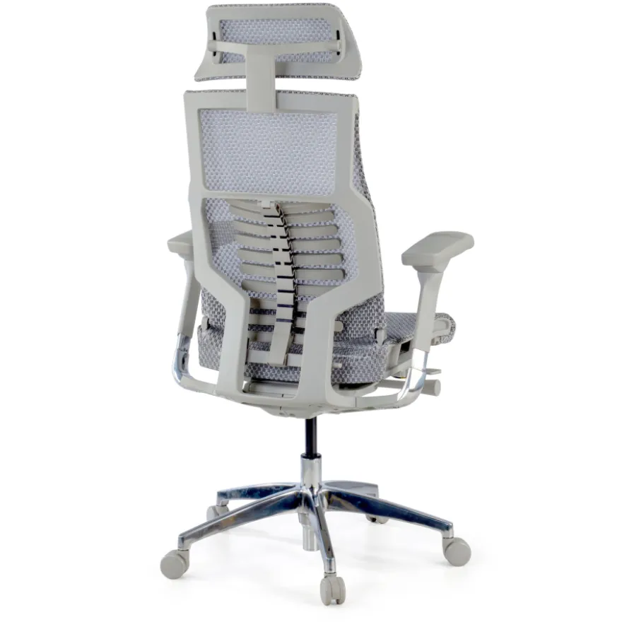 Sedia Ergonomica Pofit2, modello premium, struttura grigia