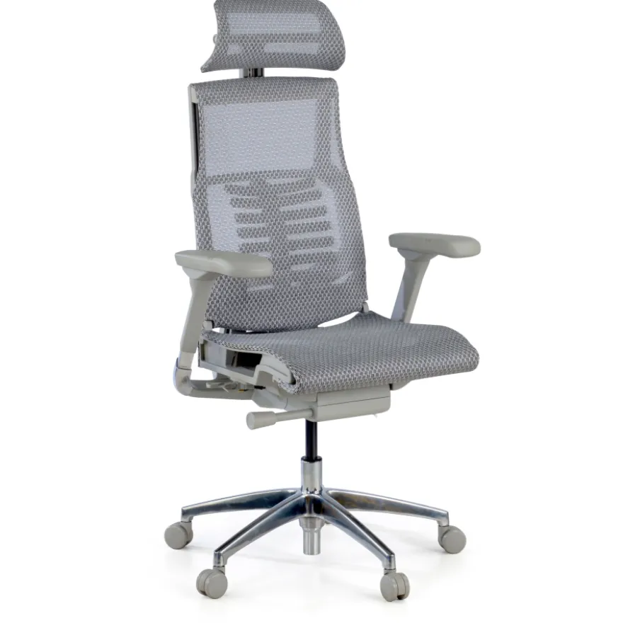 Sedia Ergonomica Pofit2, modello premium, struttura grigia