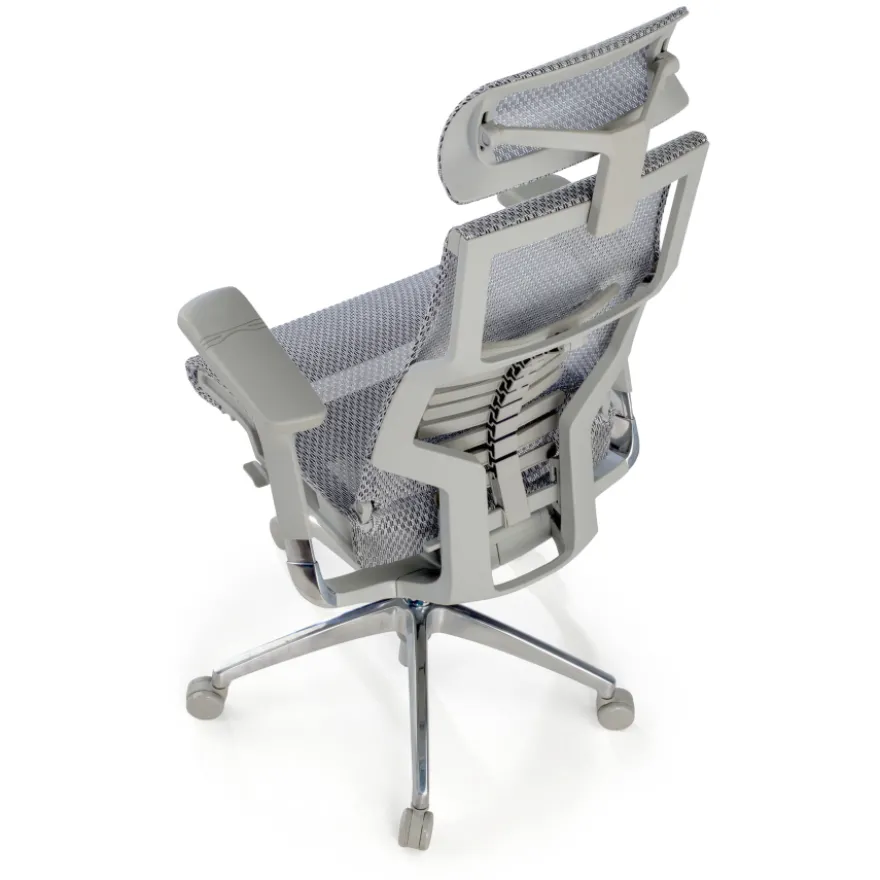 Sedia Ergonomica Pofit2, modello premium, struttura grigia