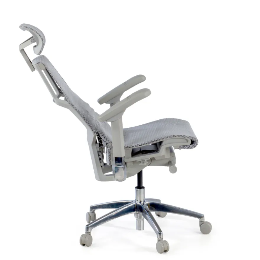 Sedia Ergonomica Pofit2, modello premium, struttura grigia