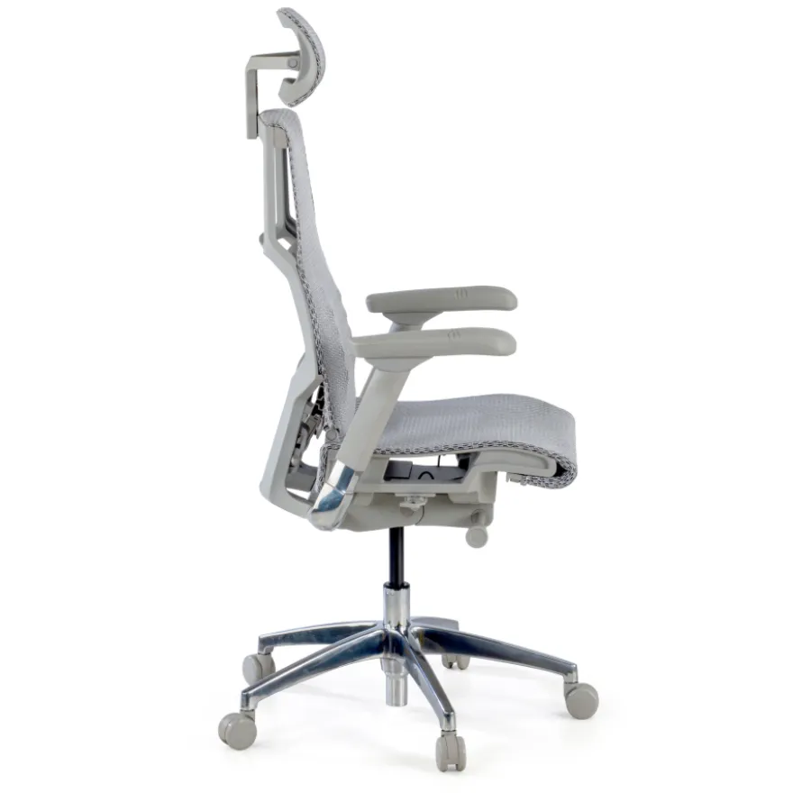 Sedia Ergonomica Pofit2, modello premium, struttura grigia