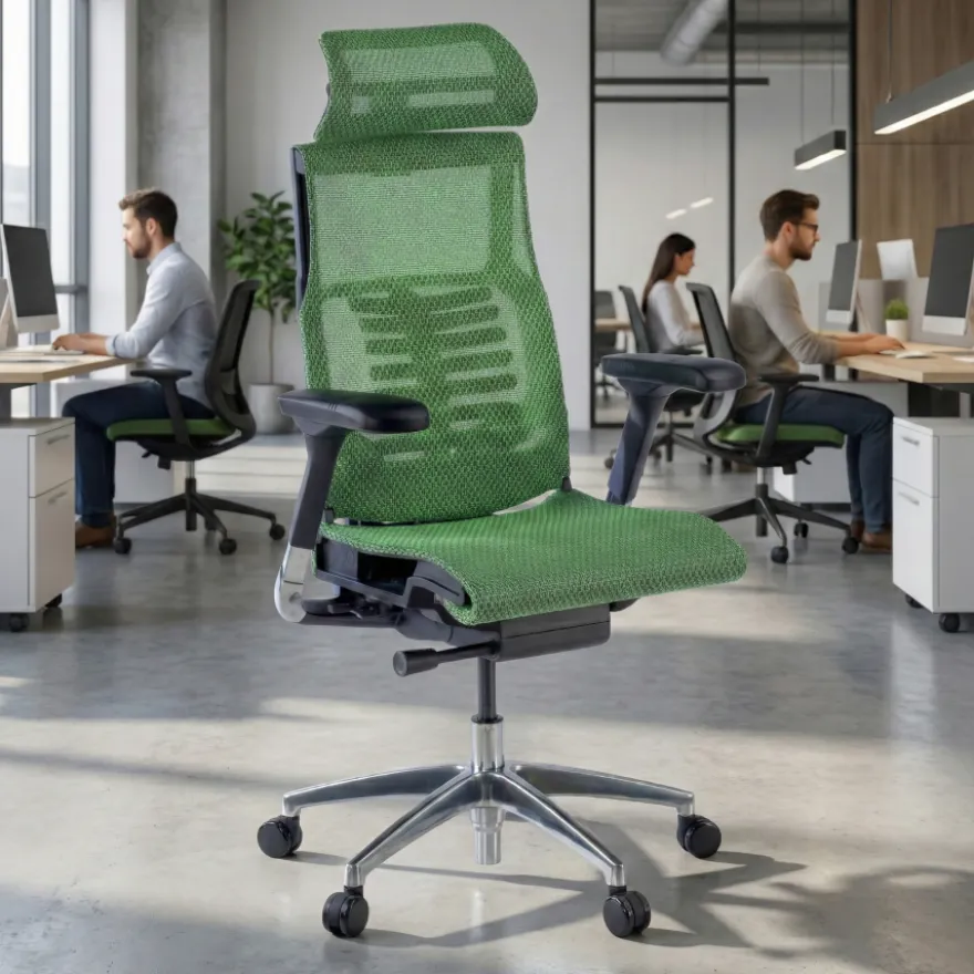Sedia Ergonomica Pofit2, modello premium, struttura nera