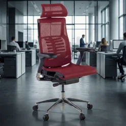 Sedia Ergonomica Pofit2, modello premium, struttura nera