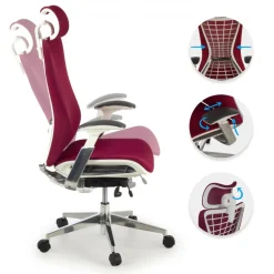 Sedia Ergonomica Professionale Miller, braccioli 3D, rete