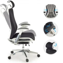 Sedia Ergonomica Professionale Miller, braccioli 3D, rete