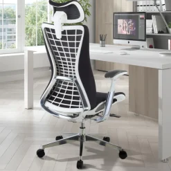 Sedia Ergonomica Professionale Miller, braccioli 3D, rete