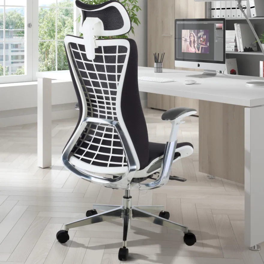 Sedia Ergonomica Professionale Miller, braccioli 3D, rete