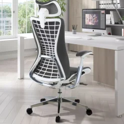 Sedia Ergonomica Professionale Miller, braccioli 3D, rete