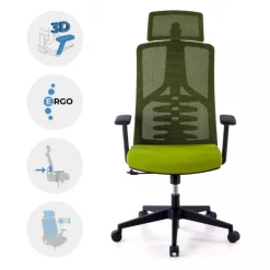 Sedia Ergonomica Quick, schienale bionico, braccioli regolabili