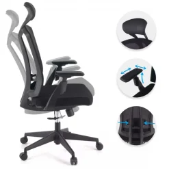 Sedia Ergonomica Ridley, poggiatesta, meccanismo sincronizzato