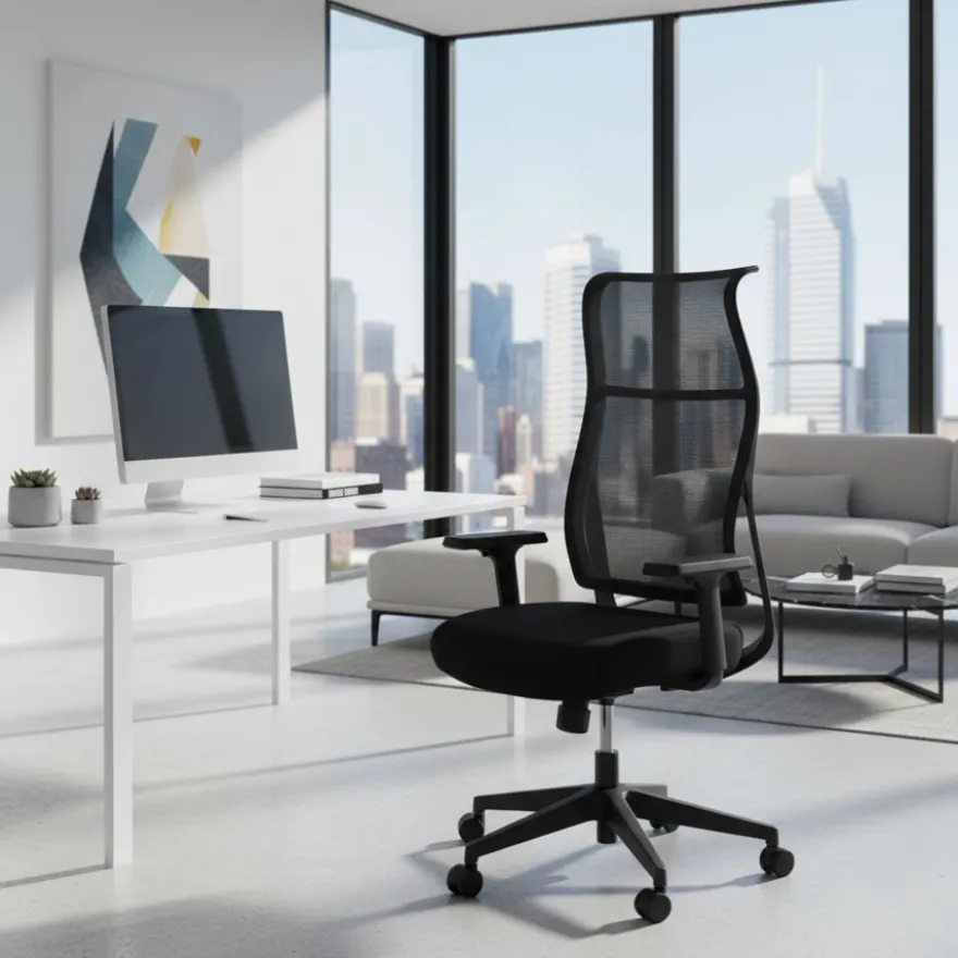 Sedia ergonomica Stay, schienale reclinabile, seduta imbottita