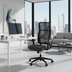 Sedia ergonomica Stay, schienale reclinabile, seduta imbottita