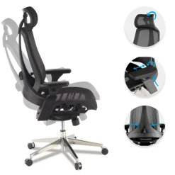 Sedia Ergonomica Thunder, premium, supporto lombare, rete