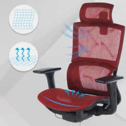 Sedia Ergonomica Winter, Supporto Lombare, Poggiatesta