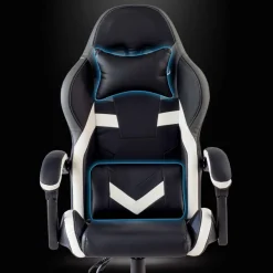 Sedia gamer Mist con braccioli ribaltabili, cuscino cervicale e lombare