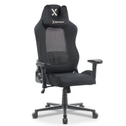 Sedia gaming con massaggio Vital, tessuto traspirante, braccioli ribaltabili