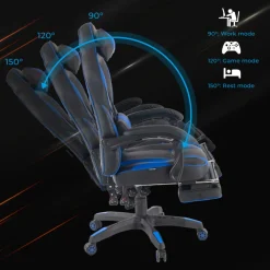 Sedia Gaming con Poggiapiedi Logan, braccioli sincronizzati