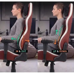 Sedia gaming ergonomica Vanguard, cuscino magnetico, ecopelle