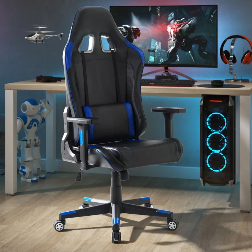 Sedia Gaming Helix, supporto lombare, schienale reclinabile