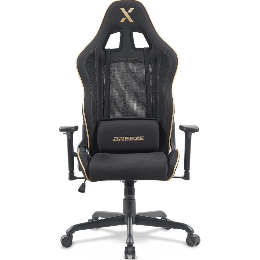 Sedia gaming in tessuto traspirante Breeze, con meccanismo basculante