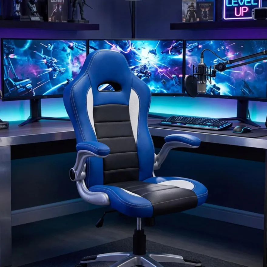 Sedia Gaming Lotus, design racing e braccioli pieghevoli