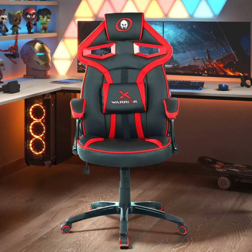 Sedia Gaming Warrior supporto lombare, imbottita