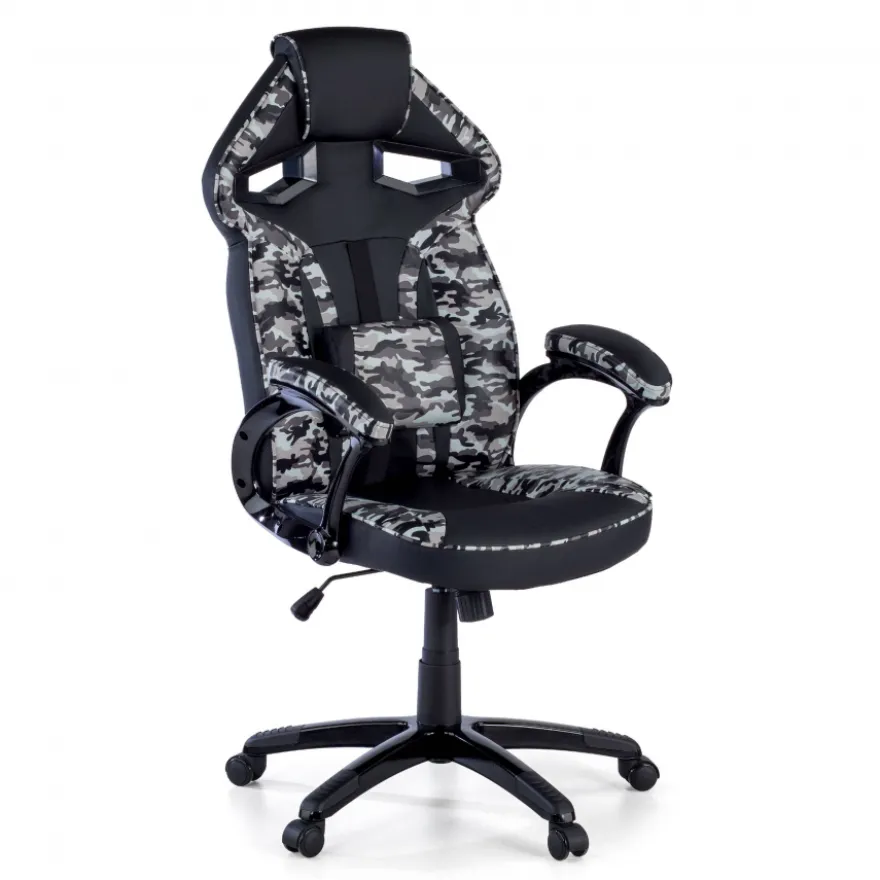 Sedia Gaming Warrior supporto lombare, mimetica