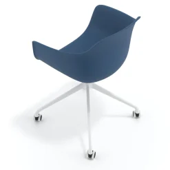 Sedia Girevole Alice, con ruote