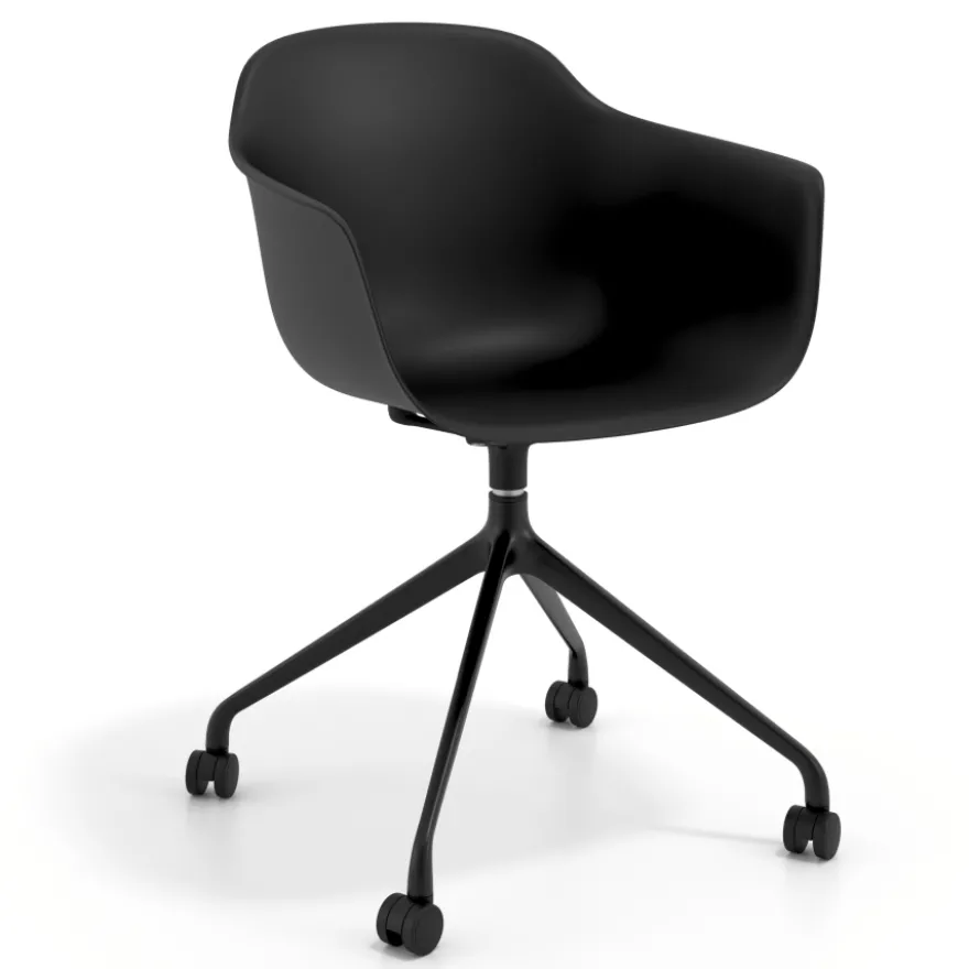 Sedia Girevole Alice, con ruote